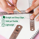 Mr. Pen- Metal Straight Edge Ruler, 4 pcs, 6", 8", 12", 14" | 6, 8, 12, 14 inch | Silver — 5