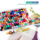 150Pcs 15mm Silicone Beads for Keychain Making and Bracelet Making,30 Colors Round Silicone Beads for Pens（Multicolor） — 4