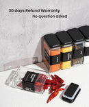 Glass Storage Jars with Bamboo Lid, glass canisters with airtight lids, Clear…