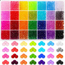 PAXCOO 1820Pcs Crystal Acrylic Beads Faceted Bicone Gem Beads for Jewelry Making (6 MM) — 1