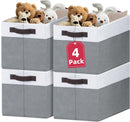 Criusia Extra Large Storage Bins 4 Pack - 16x12in Closet Organizers and Storage Baskets for Organizing Clothes Toy Blanket - Fabric Storage Cubes Containers for Shelves - All Room Organization — 1