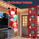 6FT Hanging Christmas Inflatables Outdoor, Climbing Santa with Dog Blow Up Roof Decor, Funny Built-in LED Lights Xmas Inflatable for Eaves Garden Yard Holiday Decorations — 3