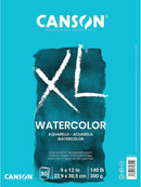 Canson XL Series Watercolor Pad, Heavyweight White Paper, Foldover Binding, 30 Sheets, 9x12 inch — 1