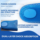 Shock Absorbing Gel Insoles for Walking & Standing All Day – Reduce Heel Impact, Anti-Fatigue, Low-Profile Shoe Inserts with Heel Cushion & Forefoot Massage, Men & Women - Blue — 3