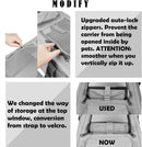 GAPZER Pet Carrier for Large Cats up to 20lbs Soft-Sided Privacy Protection — 3