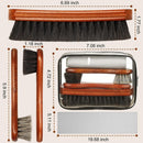 4Pcs Shoe Shine Kit, Horsehair Brush for Cleaning and Polishing — 2