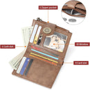 SENDEFN Small Wallets for Women Bifold RFID Blocking Leather Card Holder Compact Wallet with Zipper Coin Pocket — 3