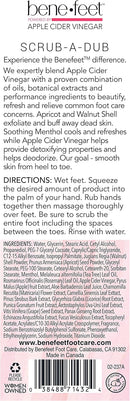 Benefeet Scrub-A-Dub Cooling Foot Scrub - Exfoliates + Refreshes Dry + Dull Skin, Get Smoother Skin from Heel to Toe, Made w/Vitamin E, Apple Cider Vinegar, Walnut Shell + Apricot Seed, 4 oz (1 Pack) — 7