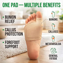 Metatarsal Pads for Women & Men – Gel Ball of Foot Cushions – Bunion & Callus Cushions for Shoes – Toe Sleeves & Foot Brace with Metatarsalgia Insoles, Reusable Forefoot Support (Women US: 6.5–9.5) 7