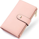 yiijay Women's Wallets RFID Blocking Leather Trifold Clutch Wallet Credit Card Holder Ladies Travel Wallet Purse with Passport/Pen Holder