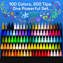 ARTISTRO 100 Acrylic Dual-Tip Glass Marker Pens for Wine Glasses — 2