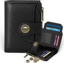 Icycay Cat Small Wallet Women RFID Blocking Bifold Cute Credit Card Holder - Black — 1