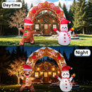 10.5FT Christmas Inflatable Archway, Blow Up Arch with Waving Cute Gingerbread Man with Santa Hat & Scarf and Lovely Snowman Holding Star, Xmas Arch for Yard Lawn Patio Garden Holiday Party Decor — 4