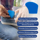 Powerstep Metatarsal Pads for Women and Men, Ball of Foot Cushions, Blue, Large, 1 Pack 2