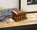 Small Wooden Puzzle Box for Kids, Secret Lock and Key, Carved — 4