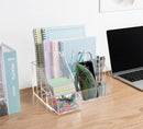 My Space Organizers Clear Acrylic Desk Oganizer, 9 Compartments, Office Supplies and Desk Accessories Organizer, Home Decor Desktop Organizer (Clear) — 5