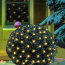 HISHINY LED Christmas Net Lights Outdoor Decorations for Bushes,144LED 6ftx6ft Connectable Green Wire Net Christmas Lights for Outdoor Indoor Yard Mesh Shrub Tree Decor,UL Certified(Warm White) — 1