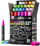 Loddie Doddie Chalk Markers - Pack of 48, 6mm Reversible Tips - Liquid Chalk Pens for Glass Surfaces & Windows - Erasable Pens for Chalkboard Calendar - Non-Toxic Chalkboard Markers | 1 Count (Pack of 48) — 8