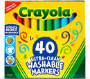 Crayola Ultra Clean Washable Markers (40ct), Teacher School Supplies for Kids, Broad Line Colored Markers, Art Marker Set, Ages 3+ | 1 Count (Pack of 1) — 1
