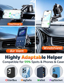 Qifutan Dash Mounted Holders Phone Holders for Your Car Phone Mount for Car Windshield Dashboard Air Vent Universal Desk Mounts Hands Free Automobile Cell Phone Holder Fit for iPhone Smartphone | Carbon Fiber | Dashboard, Vent, Windshield photo 5