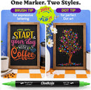 Chalkola 72 Liquid Chalk Markers Dual Tip Dot & Brush - Erasable Chalk Pens | 72 Colors — 4