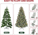Hykolity 6 ft Prelit Christmas Tree with Pine Needle and Red Berries — 8