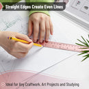 Mr. Pen- Metal Straight Edge Ruler, 2 Pack, 6" and 12", Rose Gold | 6, 12 inch — 4