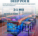 Deep Pour Epoxy Resin 1.5 Gallon 2-4" Inch Pour Depth Low Viscosity Crystal Clear & High Gloss, Bubble-Free Casting… — 3