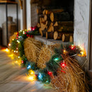 TW SHINE 30 FT Pre-Lit Christmas Garland Decorations, 100 LED Lighted Artificial Pine Garlands with 8 Modes, Green Garland for Indoor Outdoor Door Home Stairs Holiday Decor, Multi-Colored — 6