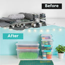 IRIS USA Storage Bins with Lids |Made in USA| 6 Qt - (4-Pack) - Clear — 6