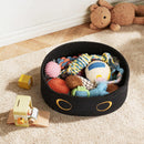 Cute Cat Toy Basket, Small Cotton Rope Toy Bin Box for Cats, Woven Organizer with Embroidered Face, Decorative Storage for Shelf, Desktop, Indoor Pet Bed, Halloween Basket Decor, Black — 4