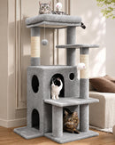 Globlazer Cat Tree Tower for Indoor Cats Large Adult, FC50, Light Grey — 1
