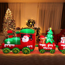 10.7 FT Christmas Inflatables Train with Santa Claus Reindeer Snowman Christmas Tress Built-in LED Lights Blow Up Christmas Decor for Christmas Party Holiday Outdoor Garden Lawn Yard Decorations — 6