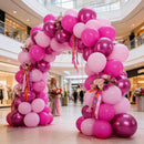 Pink Balloons Metallic, 60Pcs 12Inch Hot Pink Latex Balloon and Dark Magenta Balloons for Birthday Baby Shower Princess Party Decorations — 7