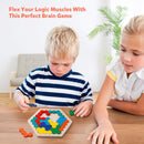 Coogam Wooden Hexagon Puzzle for Kid Adults - Shape Pattern Block Tangram Brain Teaser Toy Geometry Logic IQ Game STEM Montessori Educational Gift for All Ages Challenge — 2