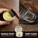 13-Pcs Complete Shoe Shine Kit & Leather Boot Care and Cleaning Kit - 100% Horsehair Brushes, Mink Oil, Saddle Soap, Shoe Polish Kit with Manual & Travel Case - Gift for Dad Husband Father — 4