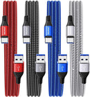 USB to USB C Cable 3ft 4Pack,3A USB A to USB Type C Cord Fast Charging 1