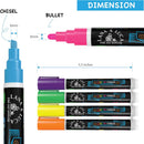 LANA & LUCA Liquid Chalk Markers - Bold Colors - 8 Pack, 6mm Tip — 5