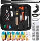 Audab Jewelry Wire Wrapping Jewelry Making Supplies Kit, Ring Sizer Measuring Tools Kit with Tools, Ring Craft… — 1