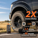 OlarHike Tire Inflator Portable Air Compressor,Dual Power-3*2000mAh &12V DC — 2