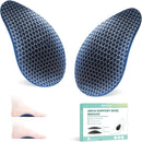 Welnone Graphene Arch Support Inserts - 8 Pcs 9mm & 19mm Arch Insoles Pads with Lightweight Memory Foam, Anti-Slip Ergonomic Orthotic Insert for Plantar Fasciitis Flat Feet, High & Fallen Archs - Black — 1