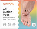 ZenToes Hydrocolloid Bunion Pads, Waterproof Gel Cushions, 15 Count | Clear | 15 Pack — 1