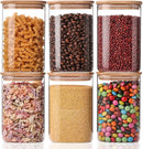 Liuruiyu 6 Pack Glass Food Storage Jars 37 oz,Glass Storage Containers Clear…