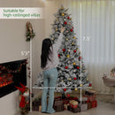 HOMCOM 7.5 ft Artificial Prelit Christmas Tree with Realistic Fraser Fir — 7