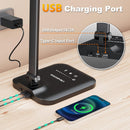 CHARYJOD LED Desk Lamp for Office Home, Height Adjustable Architect Desk Light with USB Adapter, Stepless Dimming… — 2