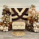 12inch Brown and Gold Balloons with Light Sand White Confetti Balloons | Brown Nude — 7