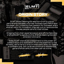 Blackline ELMT Shoe Cleaner Kit — Ideal Sneaker, Canvas, Mesh, Nubuck, Sheepskin, Leather, Suede Shoe Cleaner — US-Made, Safe, 10X Potent Shoe Cleaning Kit (8 oz Solution, 3 Brushes, Microfiber Towel) — 6