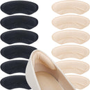 Heel Cushion Pads, 6 Pairs Heel Grips for Loose Shoes, Self-Adhesive Heel Liners Grips to Prevent Shoe Slipping, Rubbing, Blisters, Anti-Slip Shoe Inserts Size Reducer for Women Men (Black & Beige) — 1
