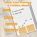 3 Pcs Record Template Metal Planner Stencils for Journaling 5.2X2.3 Inch Flexible Journal Template Stainless Steel Calendar Stencil for Weekly Spread Checklist Drawing DIY Crafts Supplies — 4