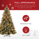Best Choice Products 6ft Christmas Tree Pre-Lit w/Viral Twinkling Lights, Pre-Decorated Artificial Frosted Pine Holiday Decoration w/ 250 Lights, 818 Frosted Tips, Pine Cones, Berries, Metal Base — 5